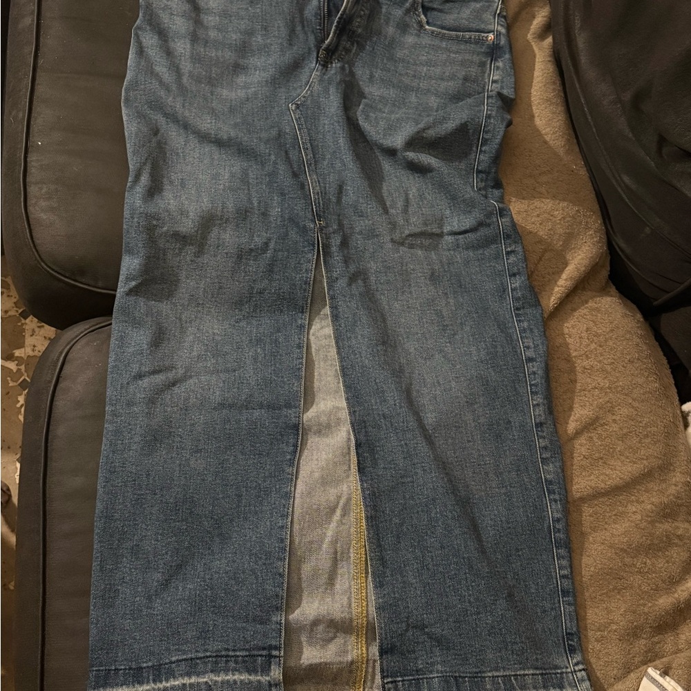 Express Blue High Low Denim Skirt